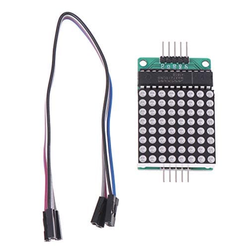 CHENLIGHT MAX7219 LED Microcontroller 4 In 1 Display With 5P Line Dot Matrix Control Module for Arduino 8 x 8 Dot 5V Common Cathode 1 Set