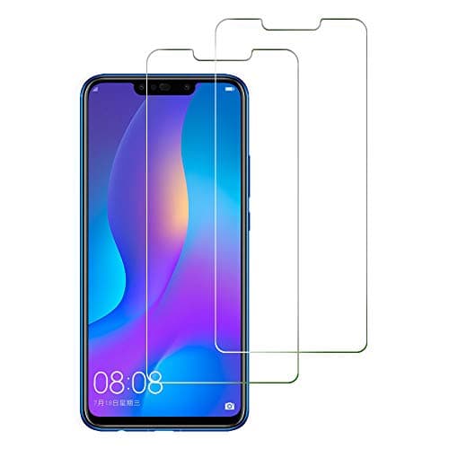 2Pack, Screen Protector Compatible with Huawei P smart Plus/Nova 3i, Premium Tempered Glass with 9H Hardness, 2.5D Round Edge, [Crystal Clearity], [Scratch-Resistant], [No-Bubble] For Huawei P smart+
