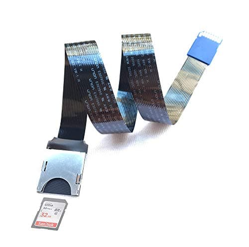 SD Extender Cable to SD Card Extension Cord Micro SD Memory Card for SanDisk SDXC/Macbook/Kindle/Raspberry Pi/Camera/3D Printer (Black)