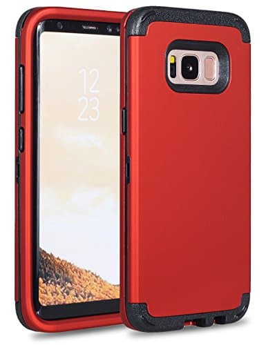 S8 Plus / Galaxy S8 Plus / Case,DIOS CASE(TM) Heavy Duty High Impact Resistance Soft Silicone with Hard PC Back Dual Layer Hybrid Armor Defender Cover for Samsung Galaxy S8 Plus (Black/Red)