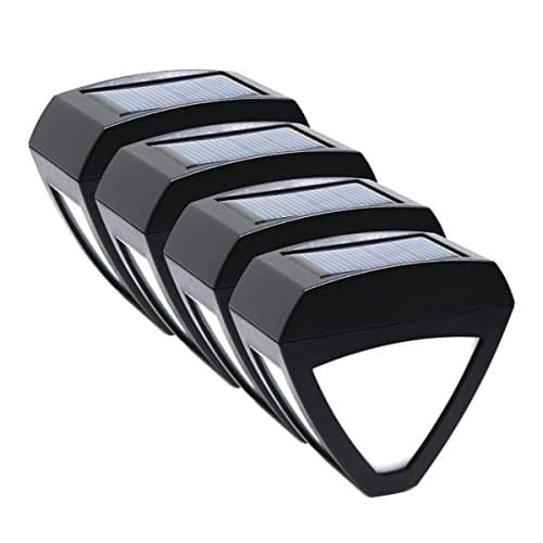 Solar Lights Outdoor,AADDON LED Wireless Waterproof Security Motion Sensor Powered Wall Light for Patio Deck Yard Garden Driveway Fence Stair Walkway Porch(4)