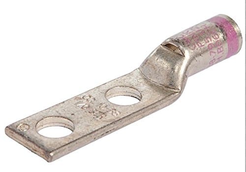 CCL2/0-38 Compression lug, copper, std. 2 hole 2/0 3/8" hole
