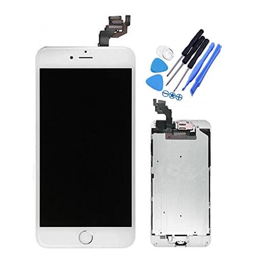 for iPhone 6 plus 5.5inch LCD Screen Replacement Touch Digitizer Full Assembly with all Components and Repair Tools - Not compatible with iPhone 6 or 6S (White)
