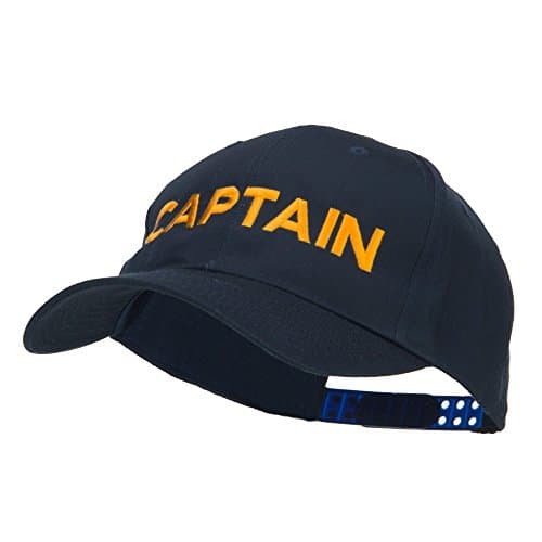 Captain Embroidered Cap - Navy
