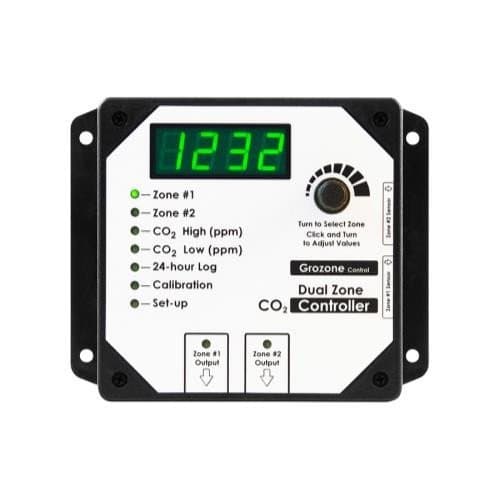 Grozone Controls CO2D 0-5000 PPM Dual Zone CO2 Controller