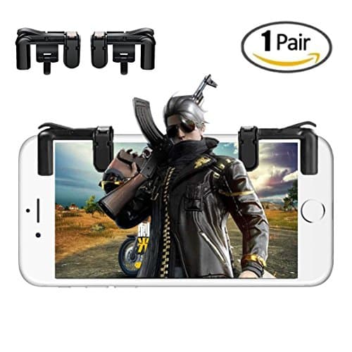PUBG Mobile Game Controller[Upgraded Version],Lapulas Fire/Aim L1R1 Trigger Buttons for PUBG Mobile / Knives Out / Rules of Survial, Cell Phone Game Controller for Android IOS(1 Pair)