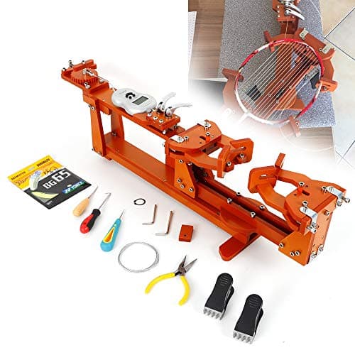 60LB Badminton Racket Stringing Machine Tennis Tabletop Racket Threading Machine with Tools and Accessories Personal DIY 【Winch Type 】Tennis, Squash and Badminton Racket Stringer Threading Machine