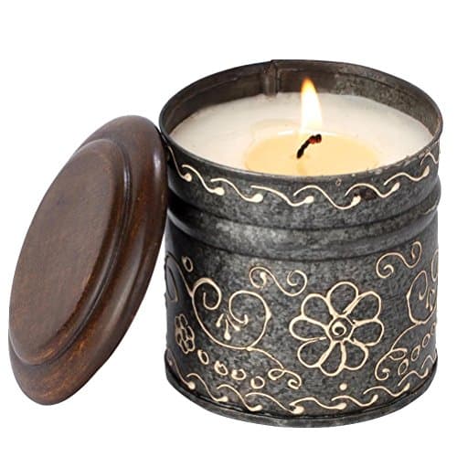 Hand-Painted Tin Daisy Small Grapefruit Pine