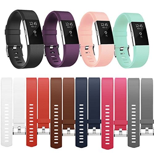 POY Replacement Strap Bands Compatible For Fitbit Charge 2, Adjustable Replacement Sport Strap Band Compatible for Fitbit Charge 2 Fitness Wristband