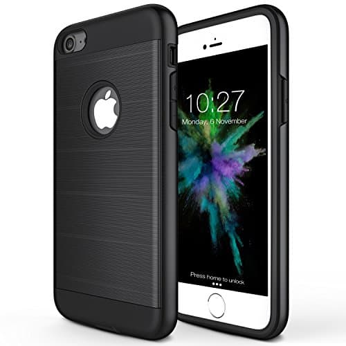 iPhone 6 Plus Case, iPhone 6S Plus Case, Sharkshake [Shock-Absorption] Bumper Corner Dual Guard Protective Shell Scratch-Resistant Rugged Cover for Apple iPhone 6/6S Plus (Black)