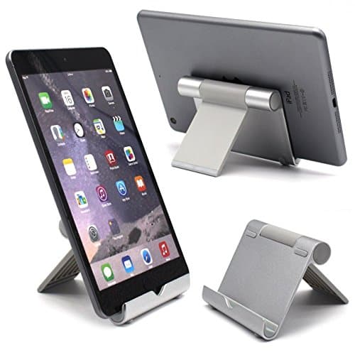 Taidea Multi-Angle Stand Aluminum Holder for Tablets, e-readers and Smartphones, Compatible with iPhone, iPad, Samsung Galaxy / Tab, Google Nexus, HTC, LG, Nokia Lumia, OnePlus and More