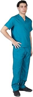 M&M SCRUBSMen Scrub Set Medical Scrub Top and Pants