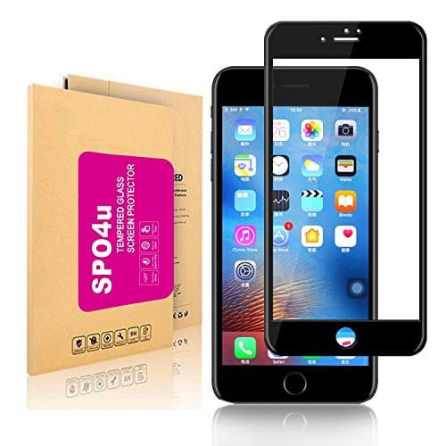 iPhone 7 Plus Screen Protector, SPO4u 3D Full Coverage Ultra High Clear 9H Anti-Scratch, Anti-Fingerprint, Anti-Bubbles for iPhone 7 Plus Black