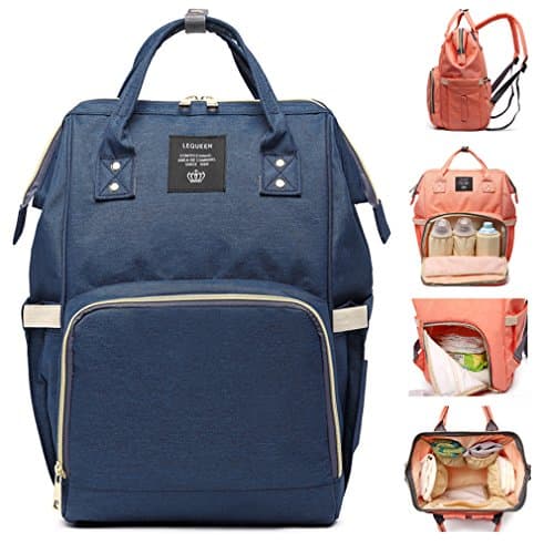 Diaper Bag Waterproof Travel Backpack Multi-Function Light Weight Large Capacity Nappy Bags for Baby Care Easy To Use Stylish And Durable  (Navy blue)