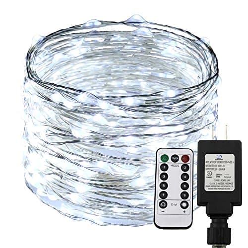 Dimable Led String Lights Plug in with Remote&Timer, RUICHEN(TM)100Ft/30M 300 LEDs Copper Wire Fairy Starry Lights, UL Listed, Ideal for Bedroom, Parties, Wedding, Christmas(White)