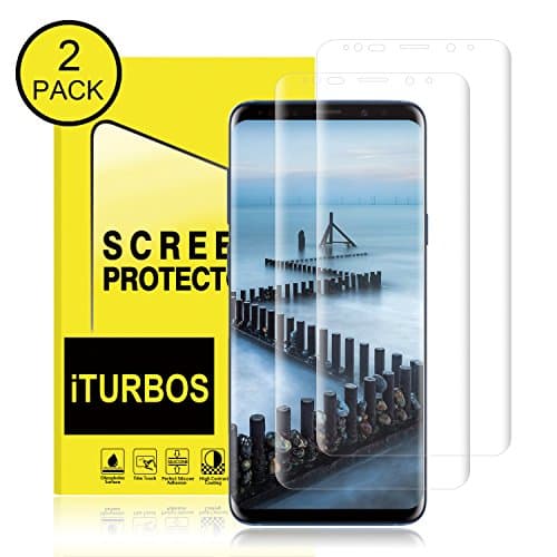 Galaxy S9 Plus Screen Protector [2-Pack],iTURBOS Full Screen Coverage 3D PET HD Screen Protector Film for Samsung Galaxy S9 Plus.