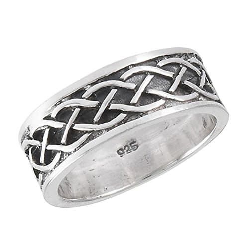 Sterling Silver Celtic Weave Ring - Size 10