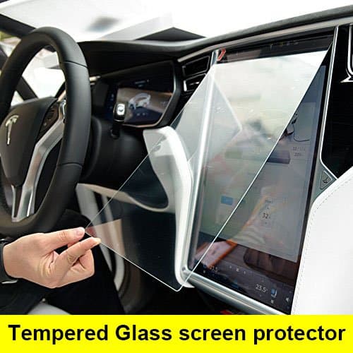 Tesla Screen Protector, Jahetec 15" Tempered Glass Touch Screen Protector for Tesla Model 3 15 inch Anti-Scratch Anti-Fingerprints HD Vision