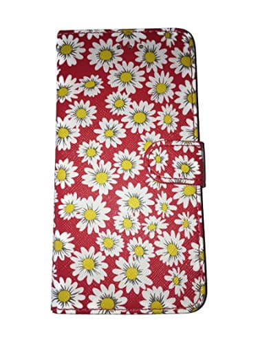 iPhone 7 Plus Flower Wallet Case (Red)