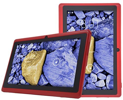 FunnPab 7 Inch Quad Core A33 Android 4.4.2 Bluetooth WiFi 1024X600 HD Dual Camera Tablet PC (8GB Red)