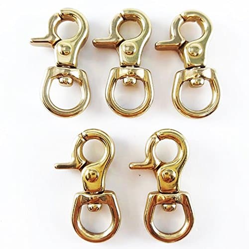 Swivel Trigger Snap Hooks Clip Lobster Claw Clasps Solid Brass Leathercraft