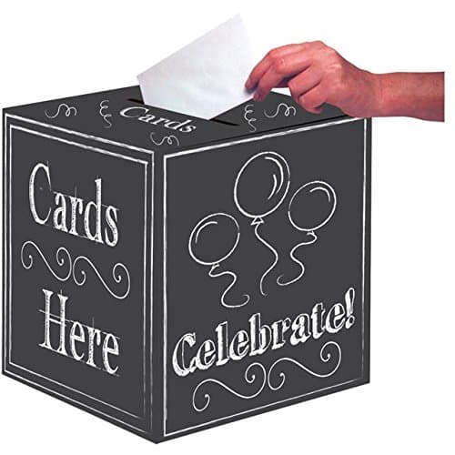 Creative Converting Chalkboard Party Card Post Box (Includes Chalk)