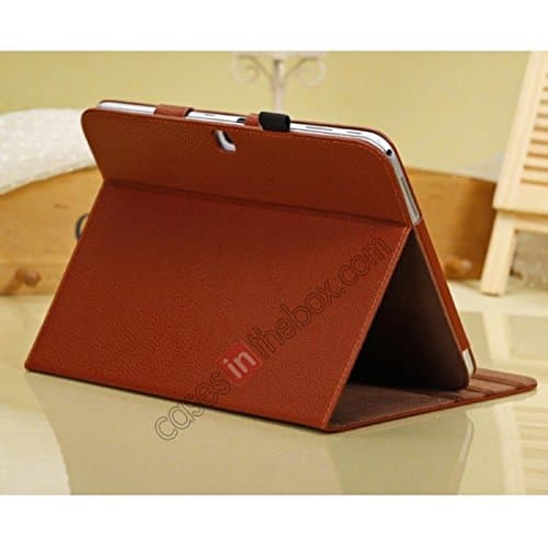 Rotating Tablet Folio Case: Color Brown 10" Tablet