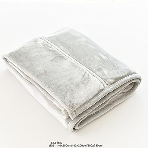 Modern Minimalist style Solid Color Thickened Polyester Super soft Blankets-C 140x200cm(55x79inch)