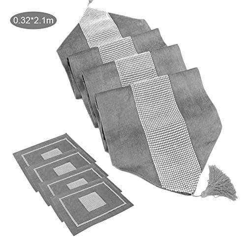 Table runner red Waterproof Vintage Pattern Modern Simple Table Cloth Househeld Wedding Party Table Decoration 32cm1.8m Table Runner Cloth (Color : Purple, Size : 32cm*2.1m)