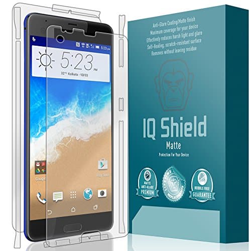 HTC U Ultra Screen Protector, IQ Shield Matte Full Coverage Anti-Glare Screen Protector + Full Body Skin for HTC U Ultra Bubble-Free Film
