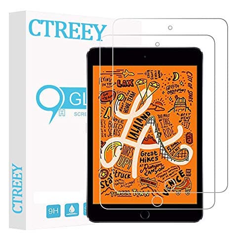 [2 Pack] iPad Mini (2019) / iPad Mini 4 Screen Protector Tempered Glass, Case Friendly Anti-Scratch Anti Fingerprint Bubble Free Ultra Thin HD Clear for iPad Mini (2019), iPad Mini 4 (Clear)