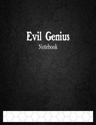 Evil Genius Notebook: 3/4” Hexagonal Graph Ruled Paperback – September 23, 2017