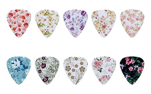 Floral Pattern Guitar Pick Set (10pcs)