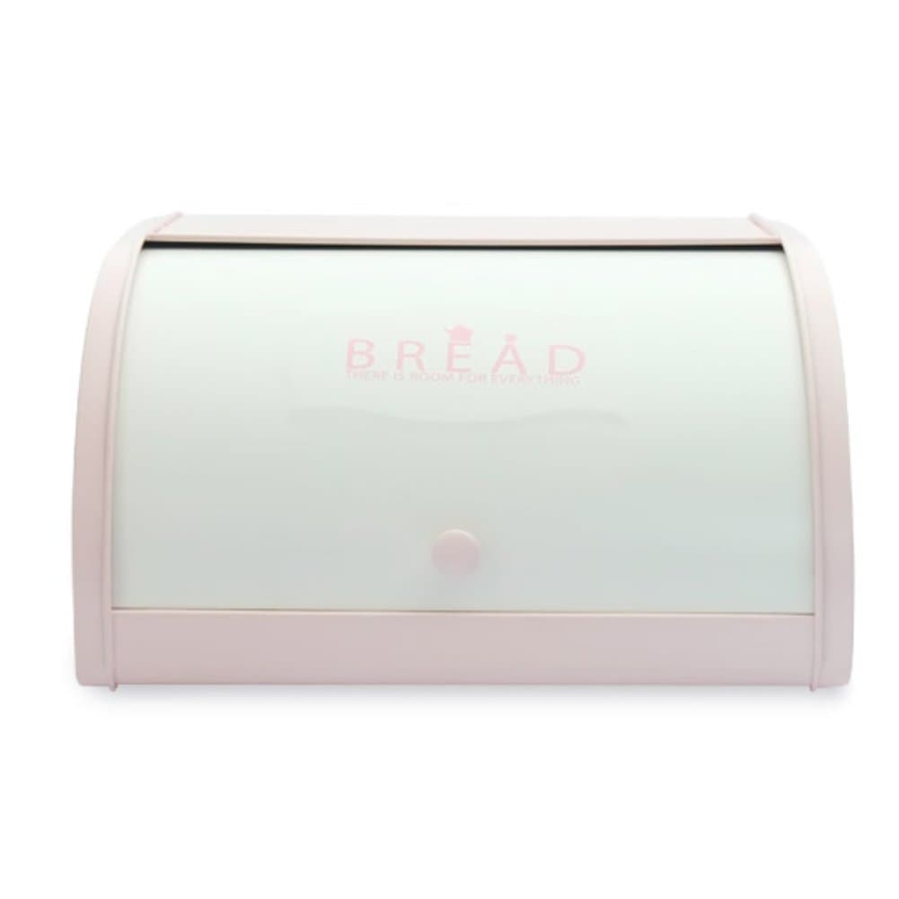 Harra Home Bread Box for Kitchen Counter, Bread Bin Storage Container for Loaves, Pastries, and More, (12 x 9.5 x 6.5) Inch (Pink)
