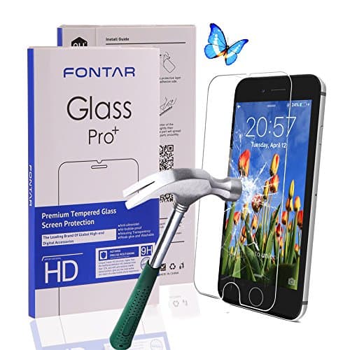 (2 Pack) iPhone 6s Plus Screen Protector, FONTAR 0.2mm iPhone 6 Plus Tempered Glass Screen Protector for Apple iPhone 7 Plus, iPhone 6S Plus, 6 Plus 2016, 2015 (2-Pack)