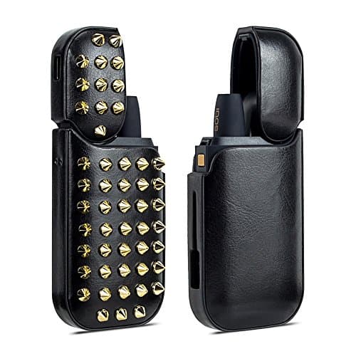 KAIDON Rivet Pattern PU leather PC Hard Materials Case Electronic Cigarette Case for IQOS 2.4 PLUS (Pattern 03)
