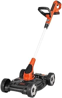 BLACK+DECKER MTC220 20V Lithium Ion 3-in-1 Trimmer/Edger and Mower, 12"