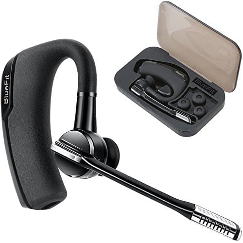 Bluetooth Headset - Wireless Earpiece with Mic for Driving, Compatible with iPhone and Android Cell Phones (Black-K6s1)