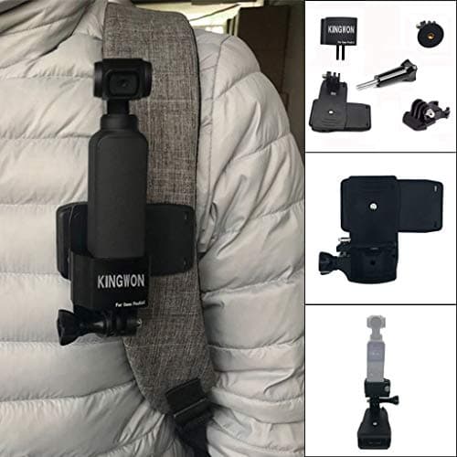 Multi-Function Expansion 1/4 Screw Adapter Bracket + Clip for DJI Osmo Pocket (Black)