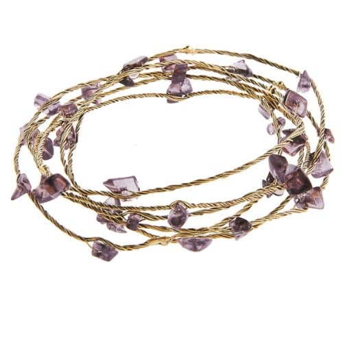 Colored Beaded Wire Bangles