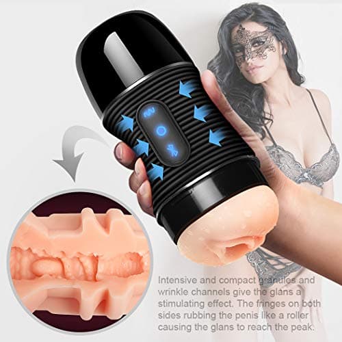 Smart Deluxe Aircraft Cup Powerful Thrusting Fully Automatic Multiple Modes Electric Masturbation Pusseys Strocker Sleeve Cup 3D Realistic Vàgina Pocket Toys for Successful Man T-Shirt Sexy