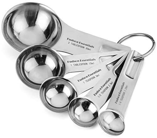 Hudson Essentials Stainless Steel Measuring Spoon Set - 5 Piece Stackable Set with 2 Tablespoon Coffee Scoop