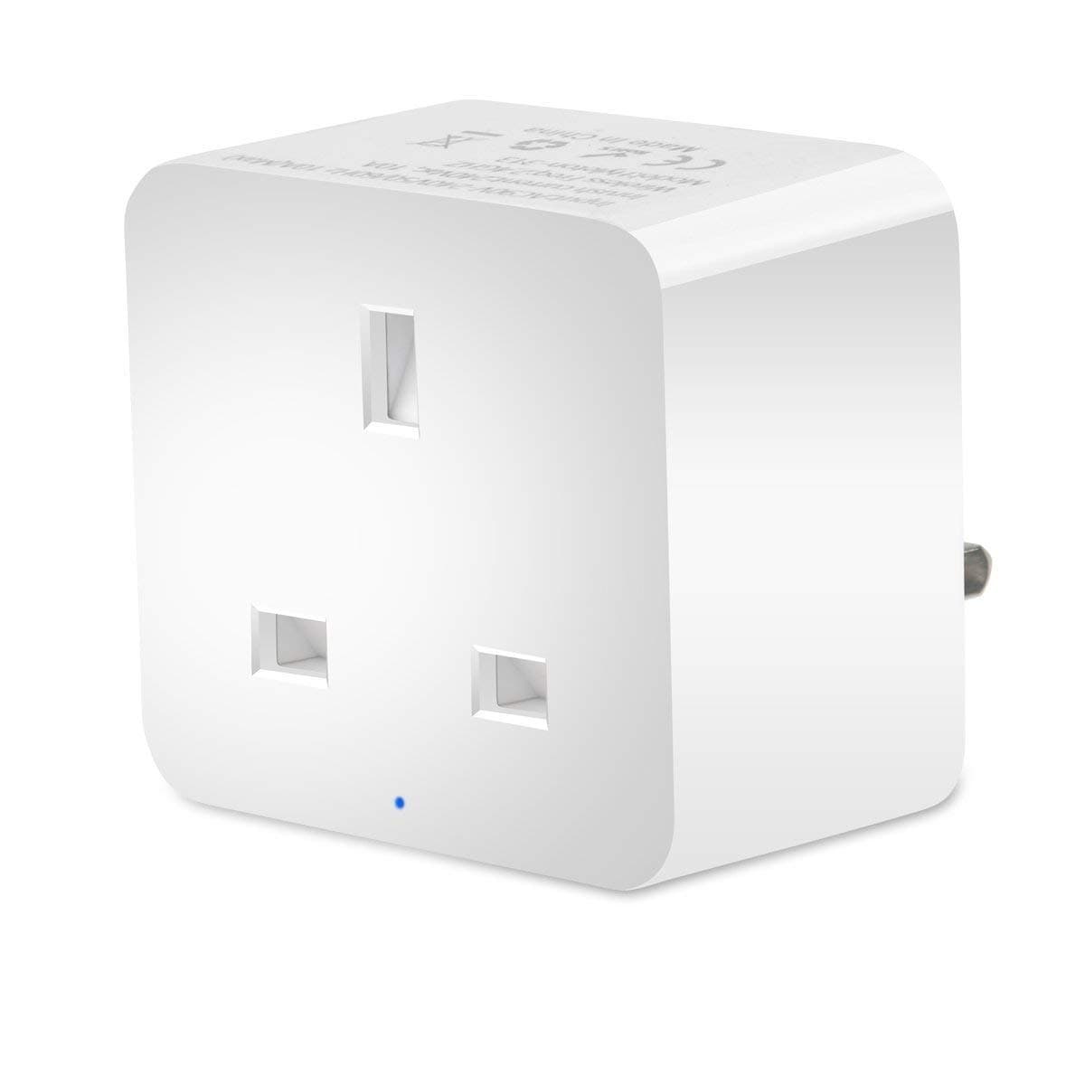 Mini WiFi Smart Plug Socket, Beatife Smart Switch Power Outlet Timing Function, Compatible with Amazon Echo Google Assistant by Voice Control, No Hub Required, Control Your Devices Anywhere-1 Pack