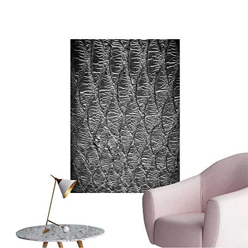 Wall Decorative Black Python Leather,Skin Texture for Background Pictures Wall Art Painting,16"W x 28"L