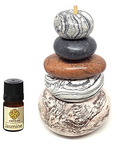 Aromatherapy Essential Oil Zen Rock Balancing Stacking Stone Diffuser (Jasmine)