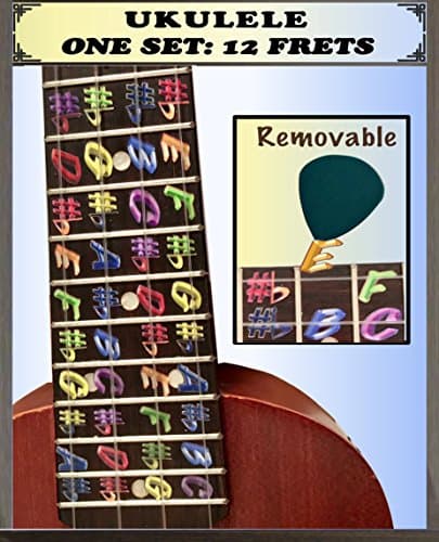 Educational Fretboard Note decals for Ukulele
