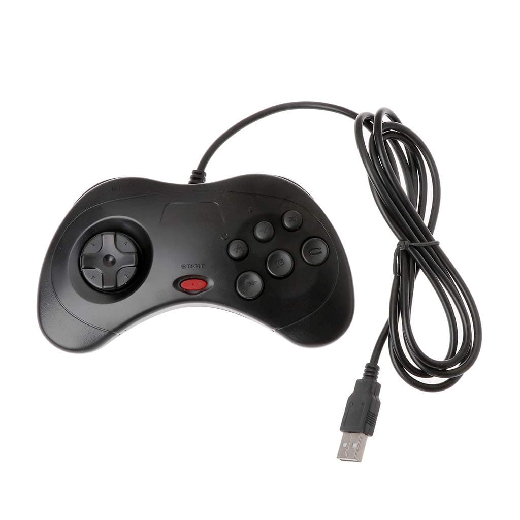 cllwer Game Handle Controller, USB Classic Gamepad Controller Wired Game Controller Joypad for Sega Saturn PC