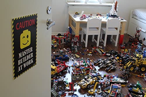 LEGO CAUTION A4 SIGN - Masterbuilder At Work Version I