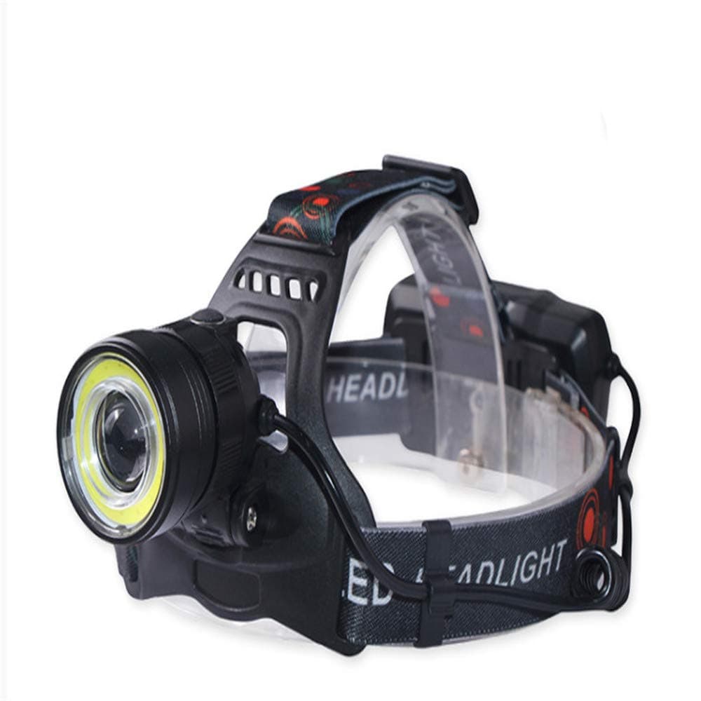 Double Light Source Head Wick Headlight Waterproof Front Light Camping Zoom Headlight [Energy Class A+++]
