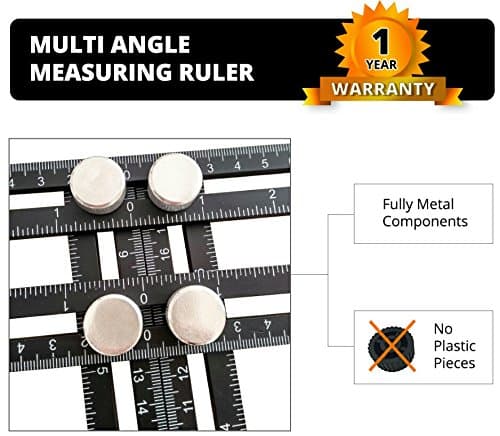 Universal Aluminum Alloy Angularizer Multi Angle Measuring Ruler, Tested &amp; Proven Time Saver Easy Angle Template Tool, Multiangle Measuring Tool: Carpenters, Handymen, Tilers &amp; DIY-FireWheel